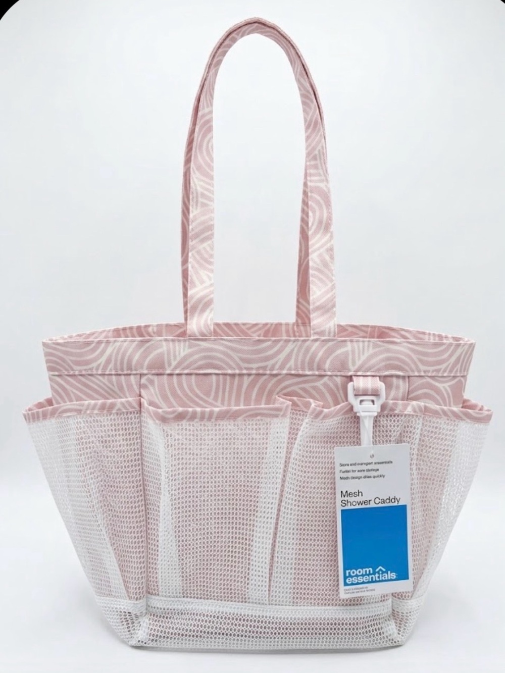 Room Essentials Blush Pink Mesh Shower Caddy Tote